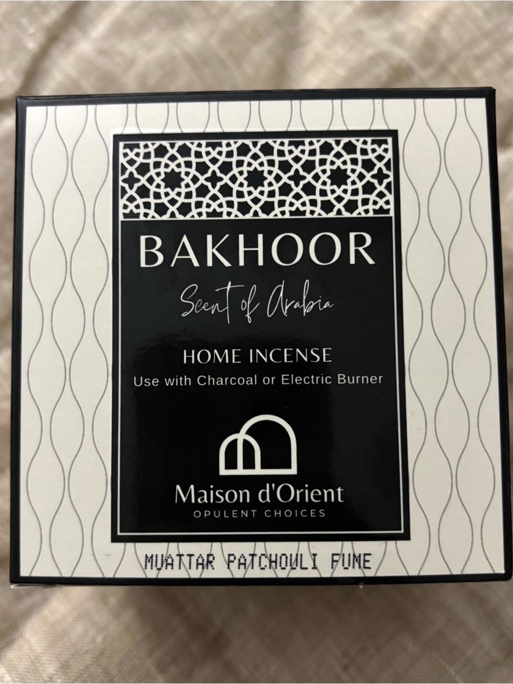 Bakhoor Home Incense - Black & White